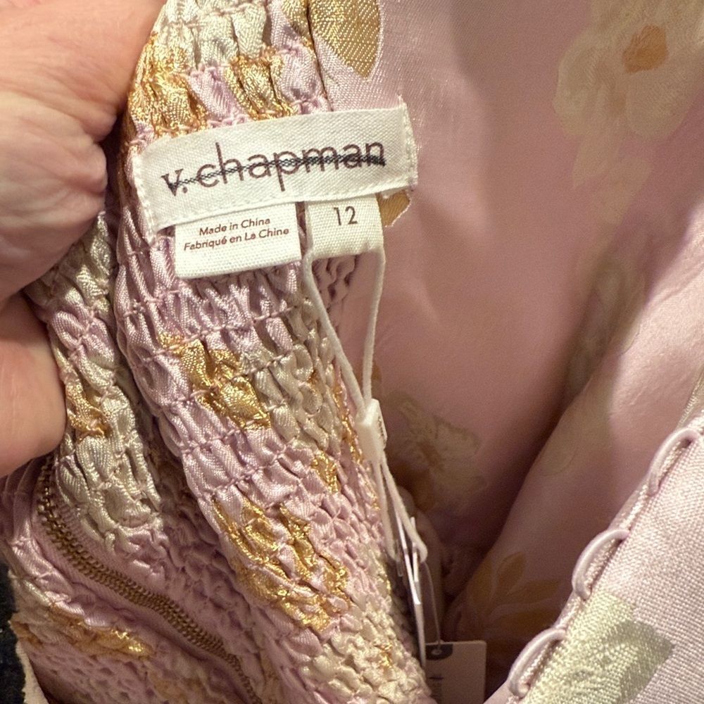 V. Chapman The Vera Dress In Light Lilac Baroque Floral — image 8 of 8